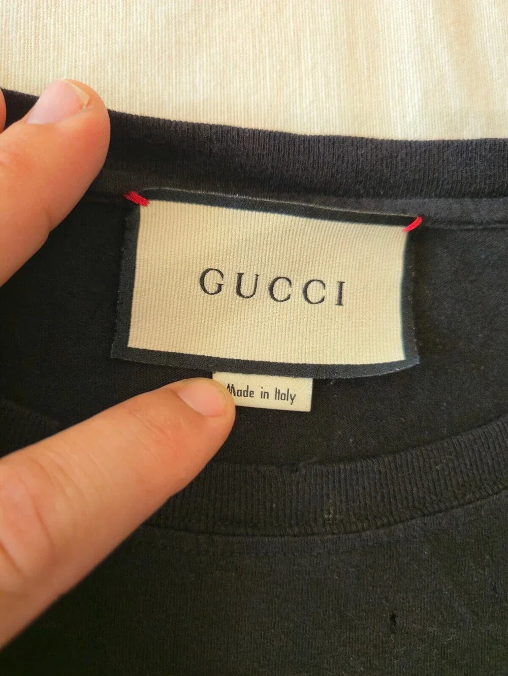 Gucci Vintage Black Logo Graphic T-Shirt Made in Italy